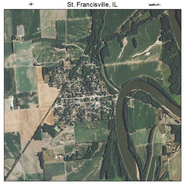 St Francisville, IL air photo map