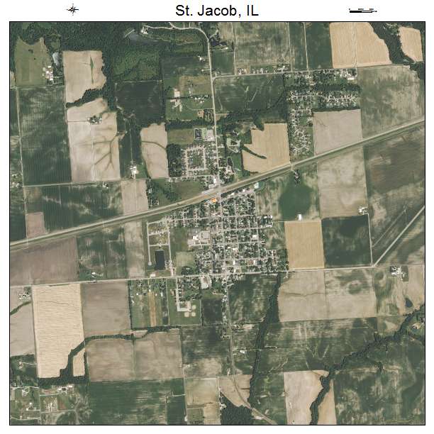 St Jacob, IL air photo map