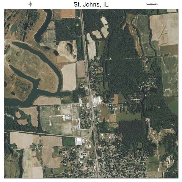 St Johns, IL air photo map