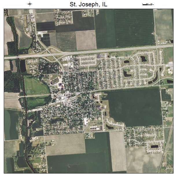St Joseph, IL air photo map