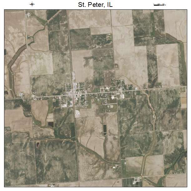 St Peter, IL air photo map