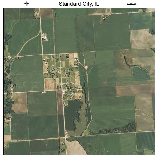 Standard City, IL air photo map