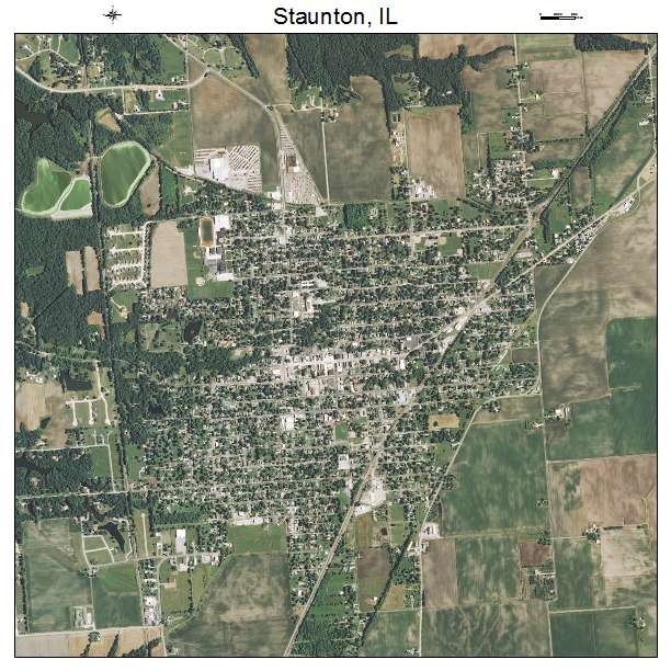 Staunton, IL air photo map
