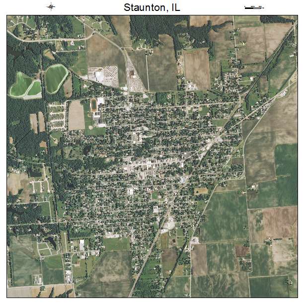 Staunton, IL air photo map