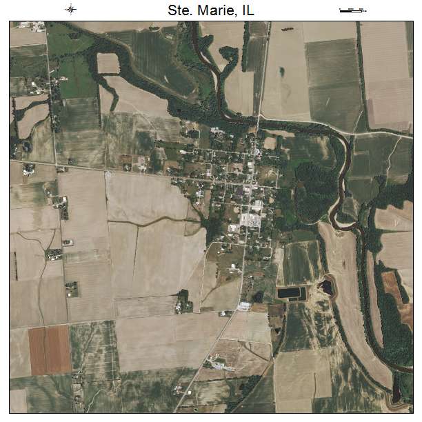 Ste Marie, IL air photo map