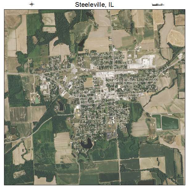 Steeleville, IL air photo map