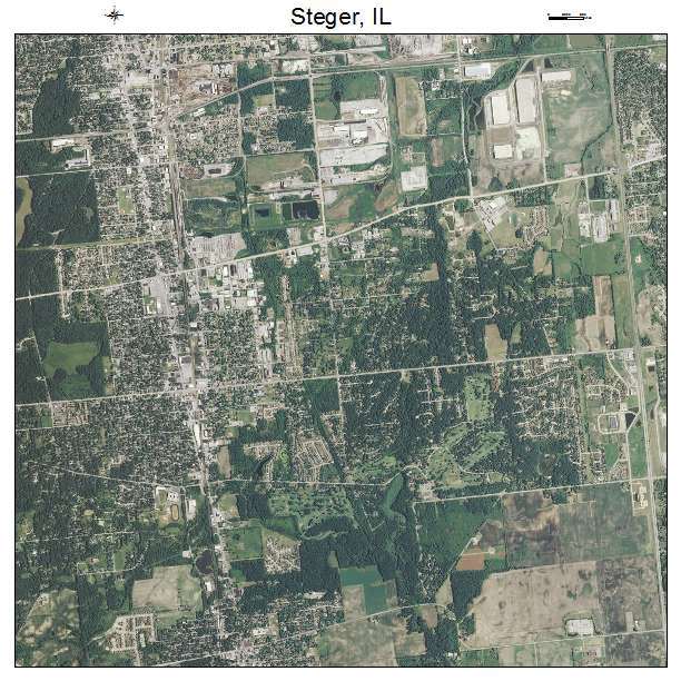 Steger, IL air photo map