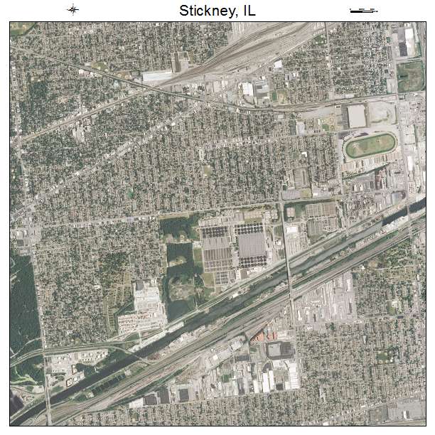 Stickney, IL air photo map