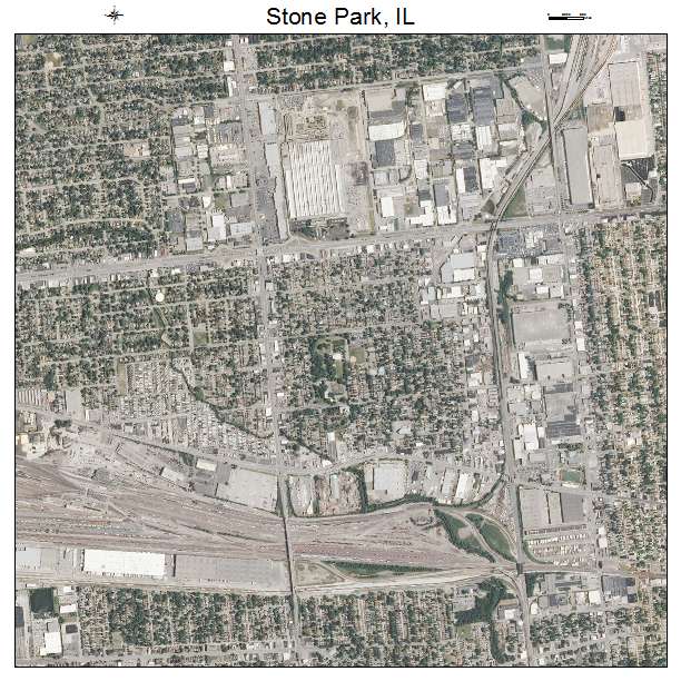 Stone Park, IL air photo map