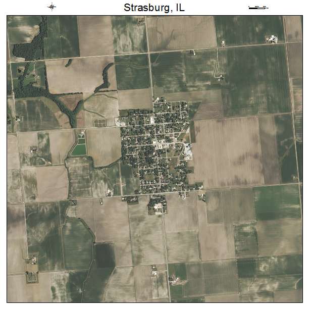 Strasburg, IL air photo map
