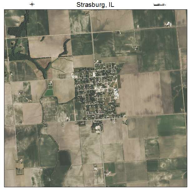 Aerial Photography Map of Strasburg, IL Illinois
