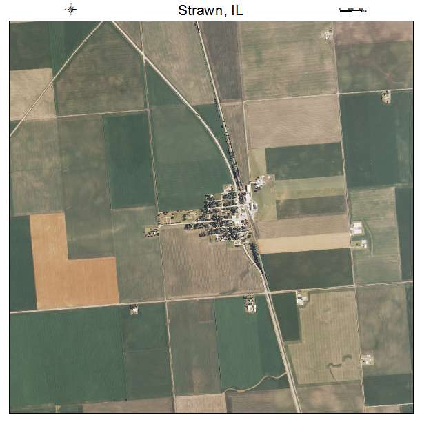 Strawn, IL air photo map