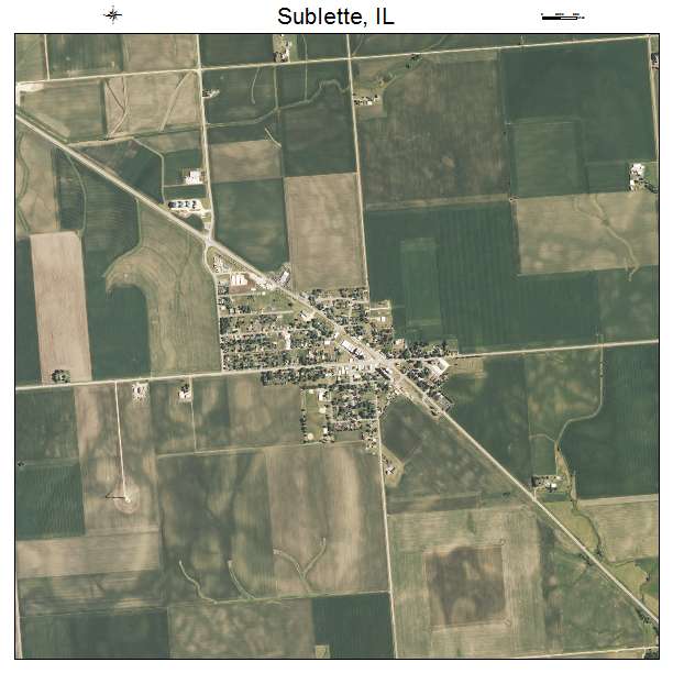 Sublette, IL air photo map
