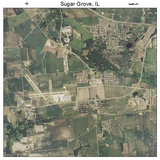 Aerial Photography Map Of Sugar Grove Il Illinois