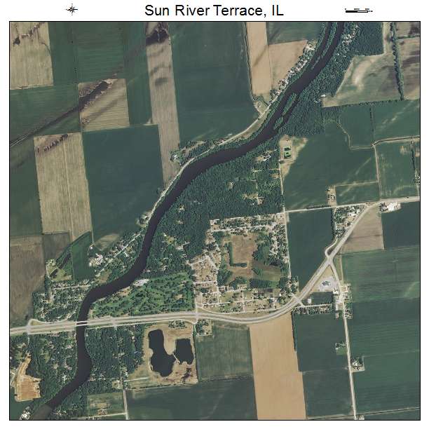 Sun River Terrace, IL air photo map