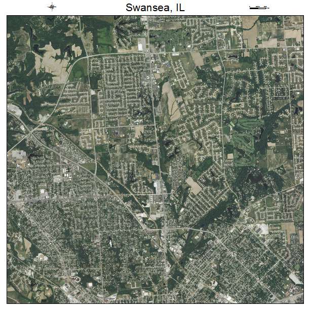 Swansea, IL air photo map