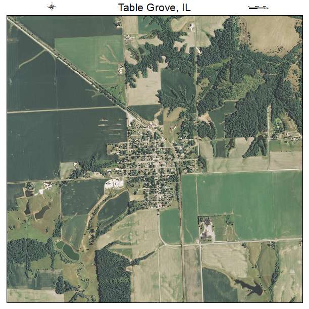 Table Grove, IL air photo map