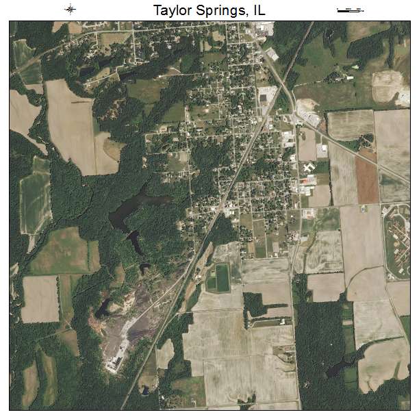 Taylor Springs, IL air photo map
