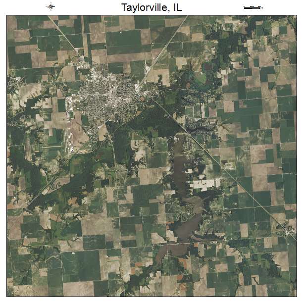 Taylorville, IL air photo map