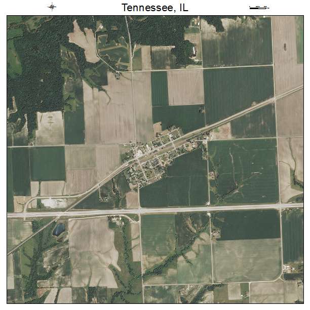 Tennessee, IL air photo map