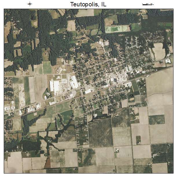 Teutopolis, IL air photo map