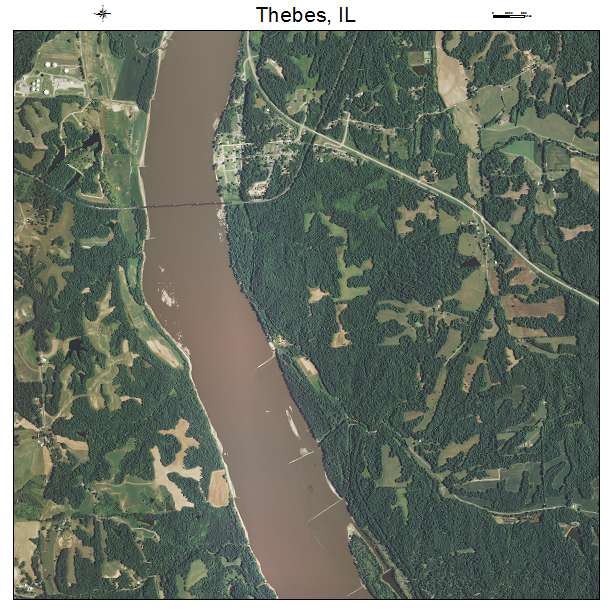 Thebes, IL air photo map