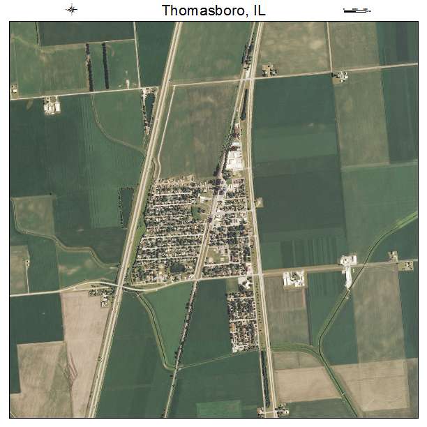 Thomasboro, IL air photo map