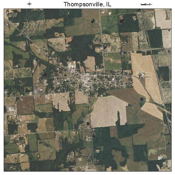 Thompsonville, IL air photo map