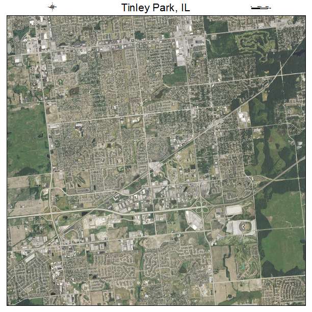 Tinley Park, IL air photo map