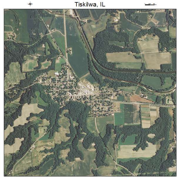 Tiskilwa, IL air photo map