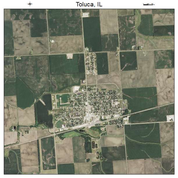 Toluca, IL air photo map