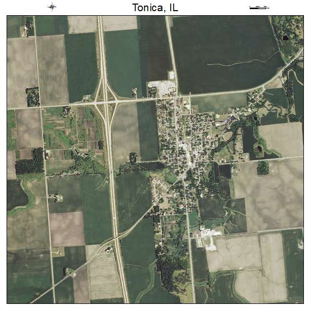 Tonica, IL air photo map
