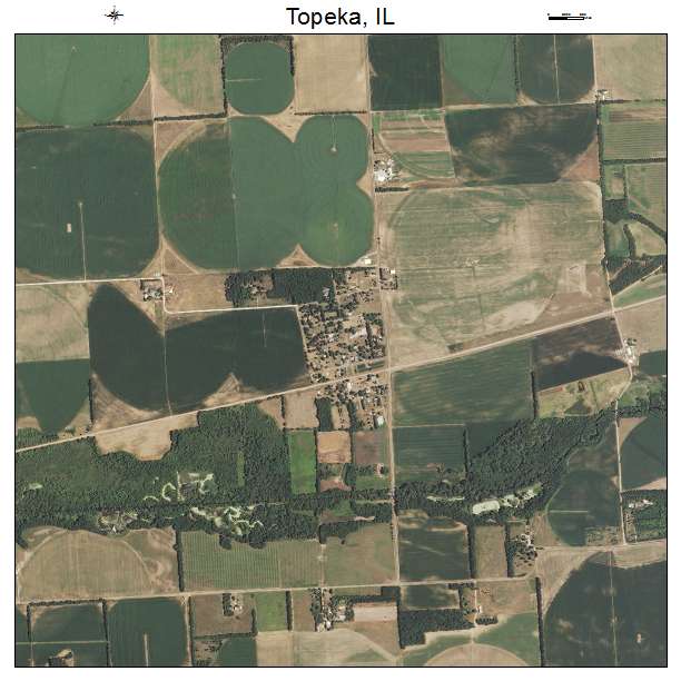 Topeka, IL air photo map