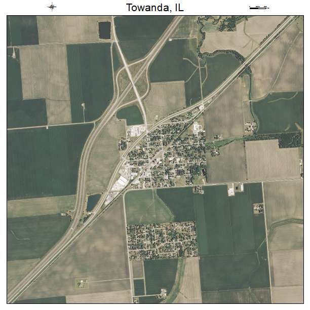 Towanda, IL air photo map