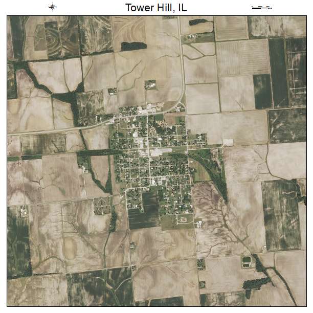 Tower Hill, IL air photo map