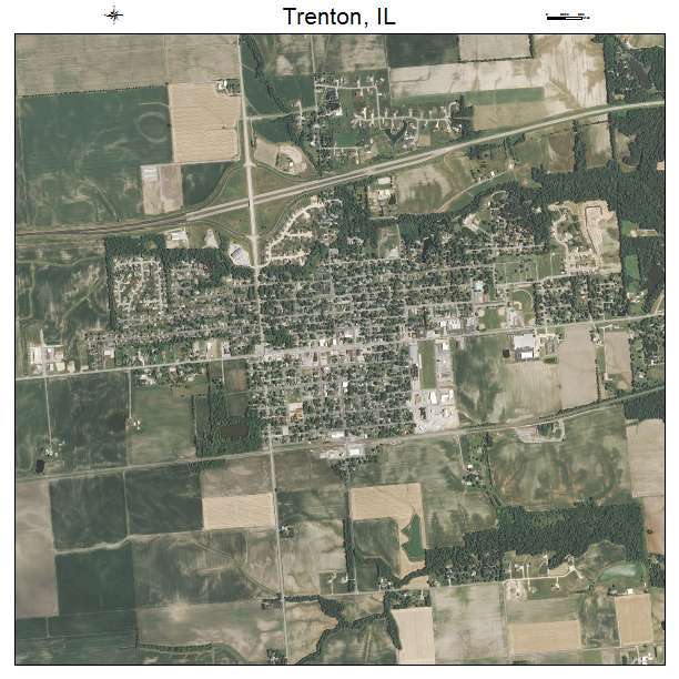 Trenton, IL air photo map