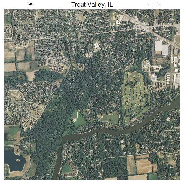 Trout Valley, IL air photo map