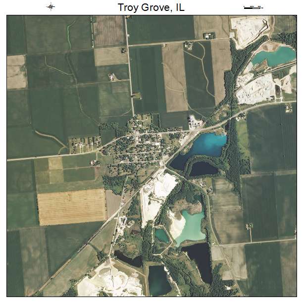 Troy Grove, IL air photo map