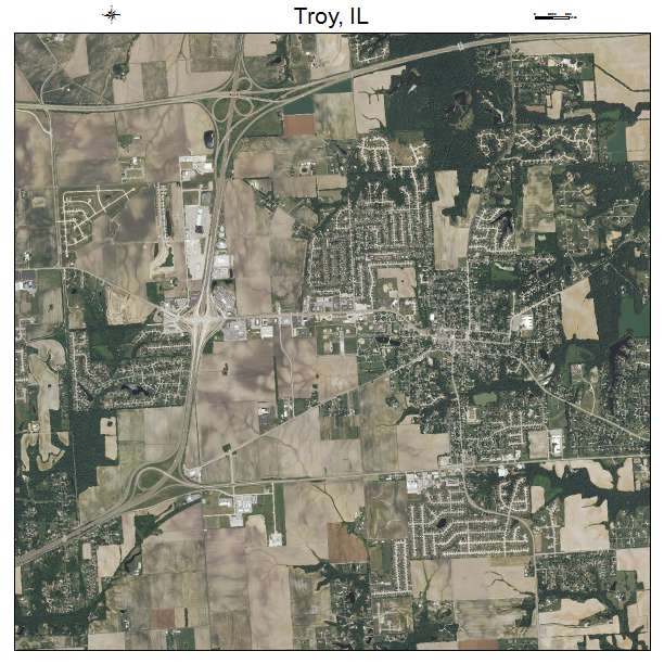 Troy, IL air photo map