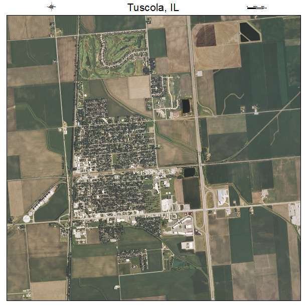 Tuscola, IL air photo map