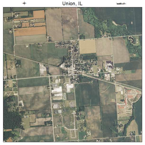 Union, IL air photo map