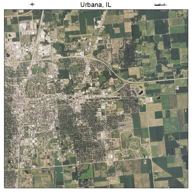 Urbana, IL air photo map