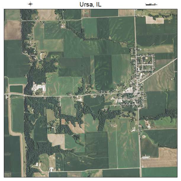 Ursa, IL air photo map