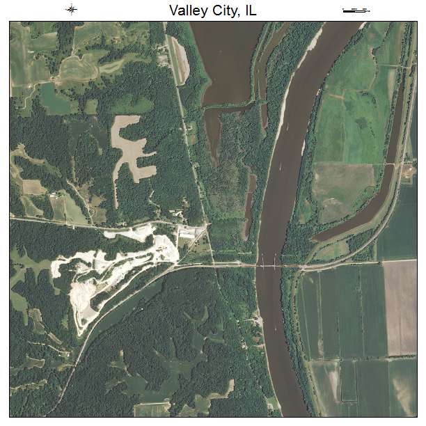 Valley City, IL air photo map