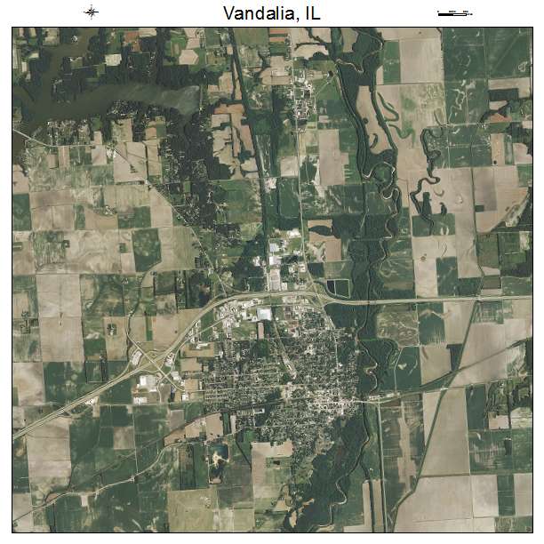 Vandalia, IL air photo map
