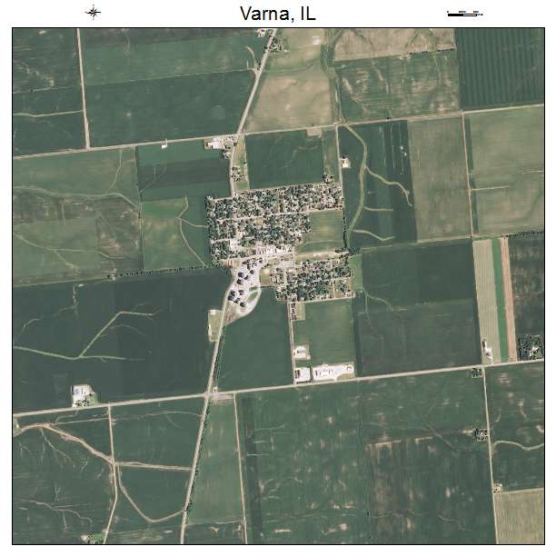 Varna, IL air photo map