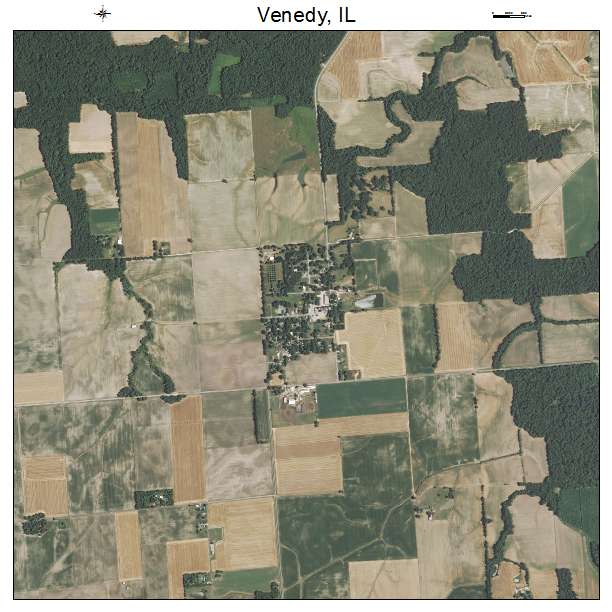 Venedy, IL air photo map