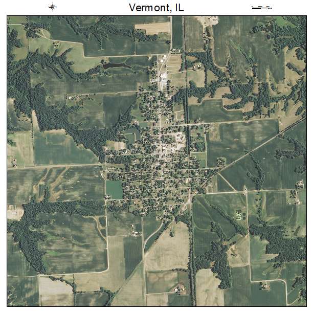 Vermont, IL air photo map