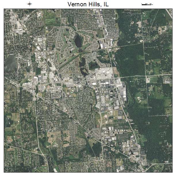 Vernon Hills, IL air photo map