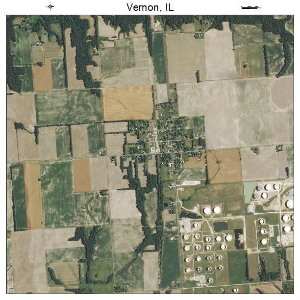 Vernon, IL air photo map